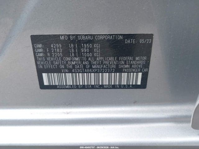 2023 SUBARU IMPREZA BASE 5-DOOR 9