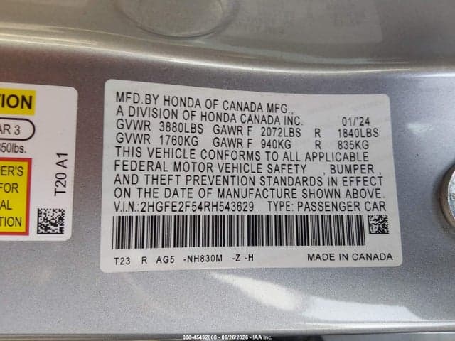 2024 HONDA CIVIC SPORT 9
