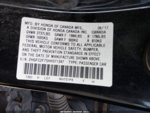 2017 HONDA CIVIC EX 9