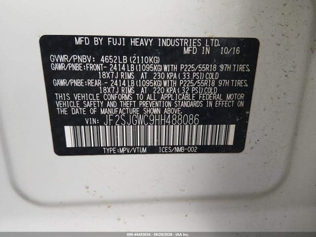 2017 SUBARU FORESTER 2.0XT TOURING 9
