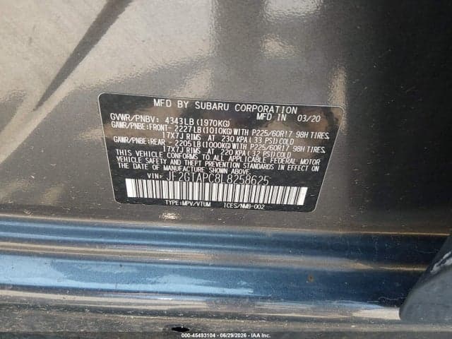 2020 SUBARU CROSSTREK PREMIUM 9