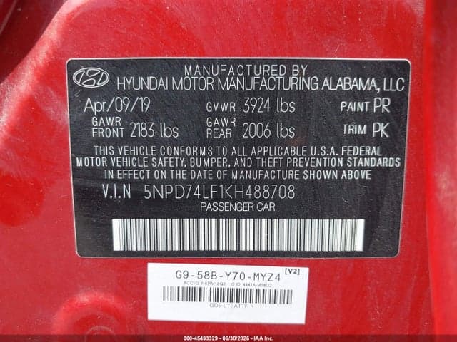 2019 HYUNDAI ELANTRA SE 9