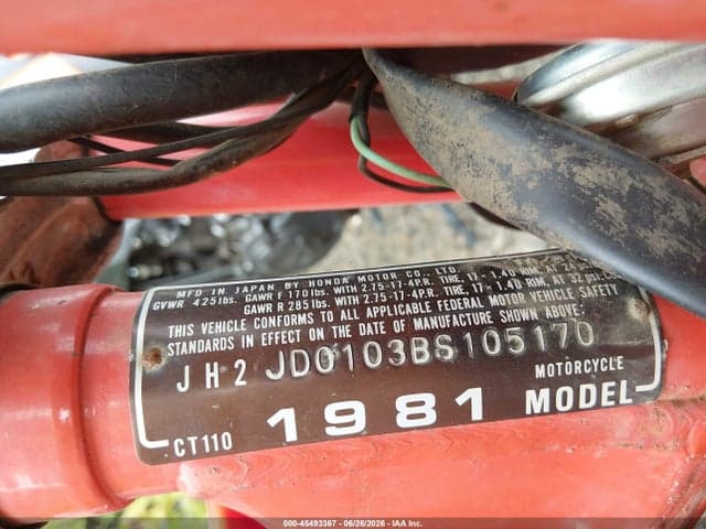 1983 HONDA ATC110 9