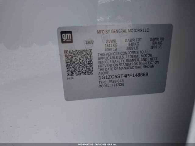 2023 CHEVROLET MALIBU FWD 1FL 9