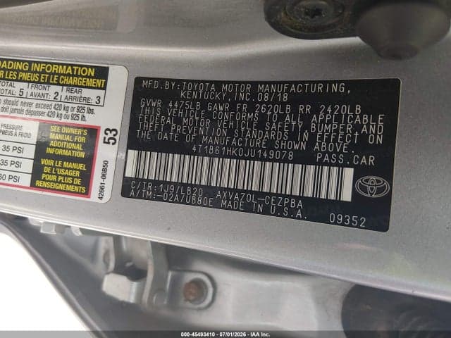 2018 TOYOTA CAMRY XSE 9