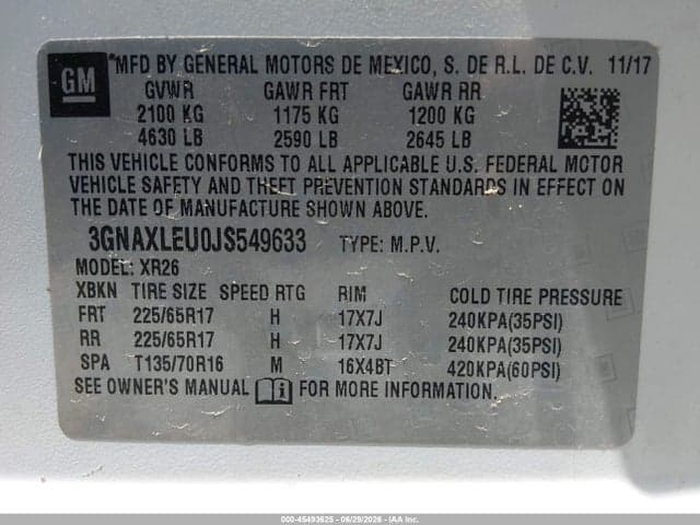 2018 CHEVROLET EQUINOX LT 9
