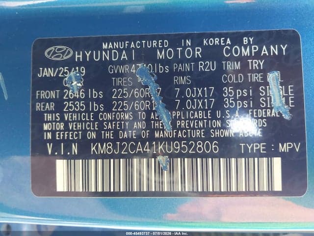 2019 HYUNDAI TUCSON SE 9