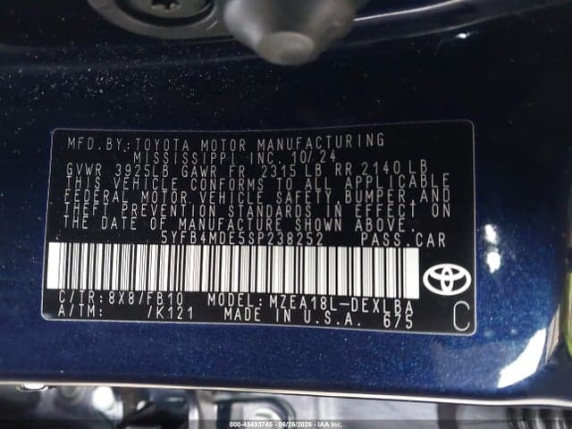 2025 TOYOTA COROLLA LE 9