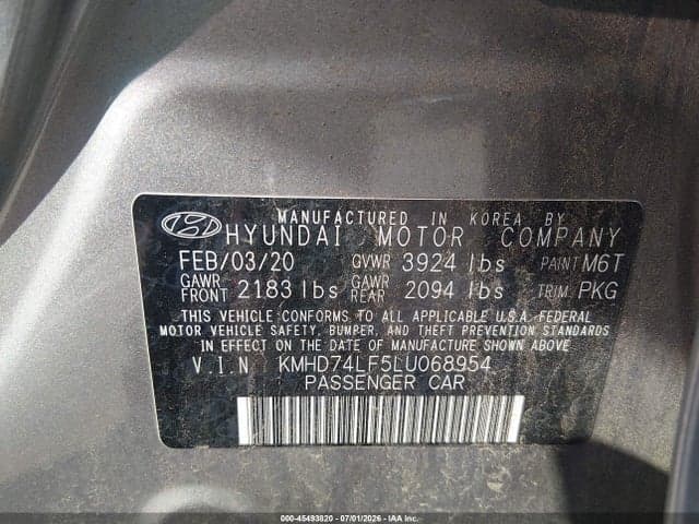 2020 HYUNDAI ELANTRA SE 9