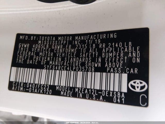 2020 TOYOTA COROLLA SE 9