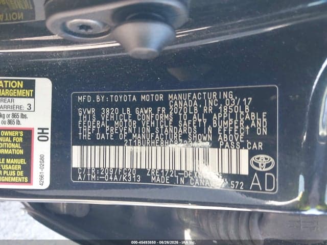2017 TOYOTA COROLLA SE 9