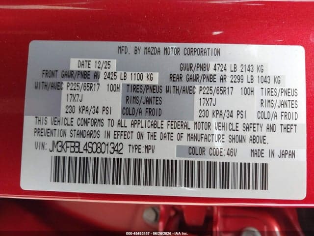 2025 MAZDA CX-5 2.5 S SELECT 9