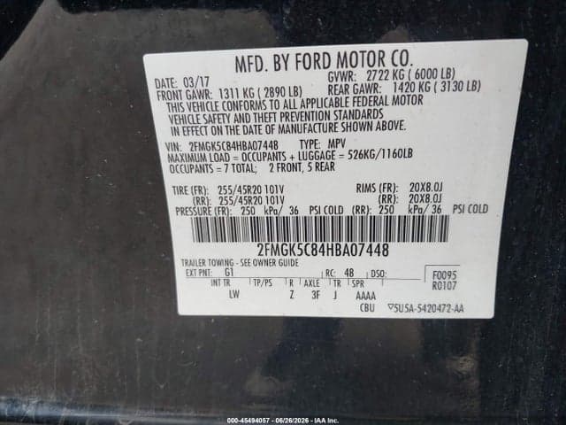 2017 FORD FLEX SEL 9