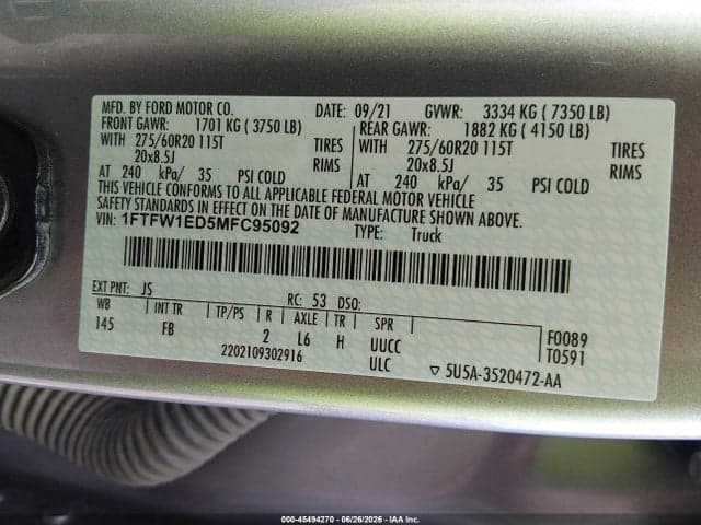 2021 FORD F-150 XLT 9