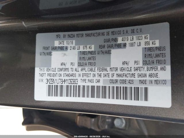 2017 MAZDA MAZDA3 SPORT 9