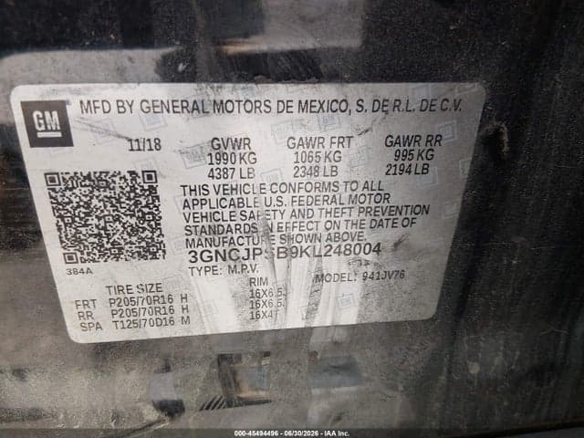 2019 CHEVROLET TRAX LT 9
