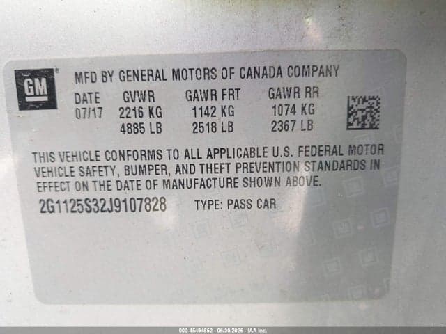 2018 CHEVROLET IMPALA 2LZ 9