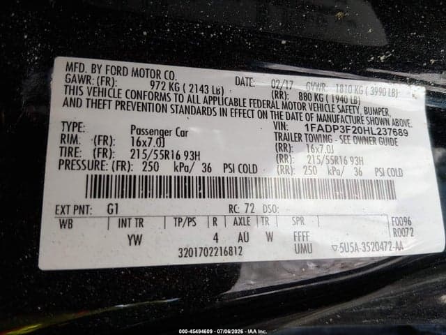 2017 FORD FOCUS SE 9