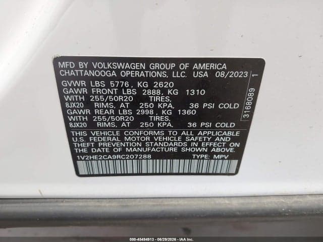 2024 VOLKSWAGEN ATLAS CROSS SPORT 2.0T SE W/TECHNOLOGY 9