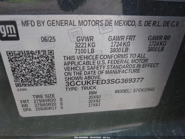 2025 CHEVROLET SILVERADO 1500 4WD SHORT BED LT TRAIL BOSS 9