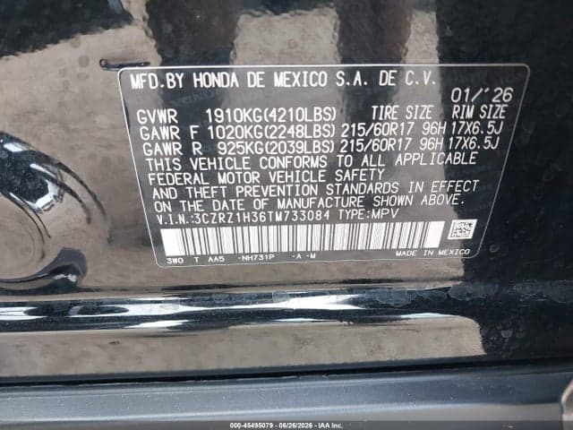 2026 HONDA HR-V 2WD LX 9