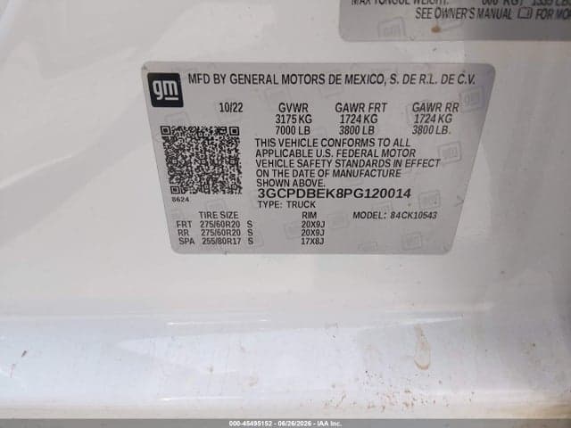 2023 CHEVROLET SILVERADO 1500 4WD SHORT BED CUSTOM 9