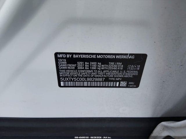 2020 BMW X3 XDRIVE30I 9