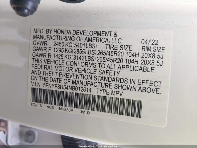 2022 HONDA PASSPORT AWD EX-L 9