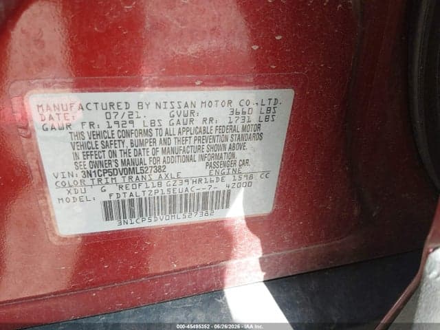 2021 NISSAN KICKS SR XTRONIC CVT 9
