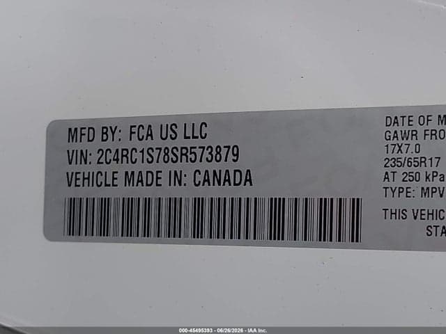2025 CHRYSLER PACIFICA HYBRID SELECT 9