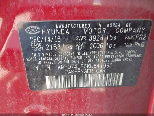 2019 HYUNDAI ELANTRA SE 9