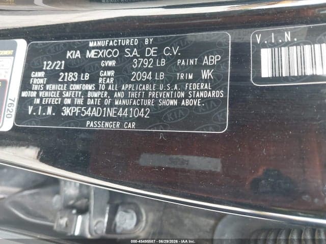 2022 KIA FORTE GT-LINE 9