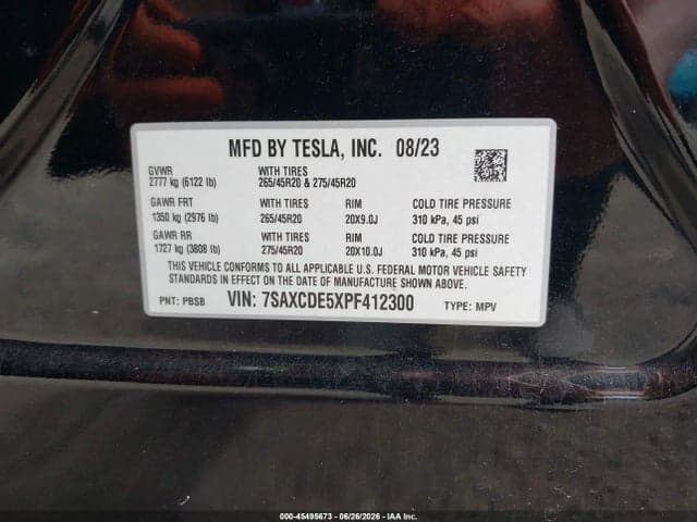 2023 TESLA MODEL X DUAL MOTOR ALL-WHEEL DRIVE/STANDARD RANGE 9