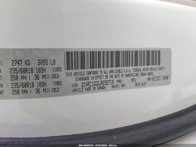 2018 CHRYSLER PACIFICA LIMITED 9