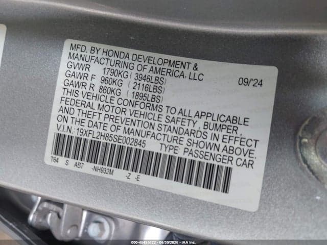 2025 HONDA CIVIC SEDAN SPORT 9