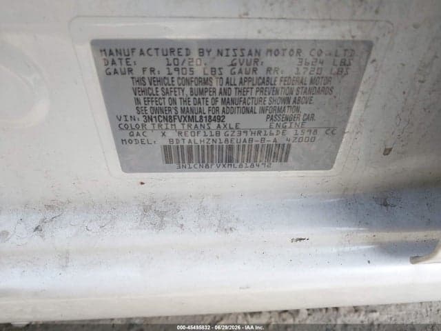 2021 NISSAN VERSA SR XTRONIC CVT 9