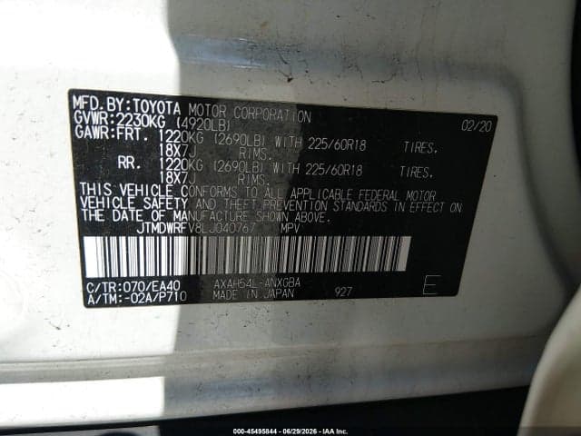 2020 TOYOTA RAV4 HYBRID LIMITED 9