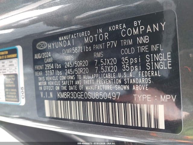 2025 HYUNDAI PALISADE XRT 9