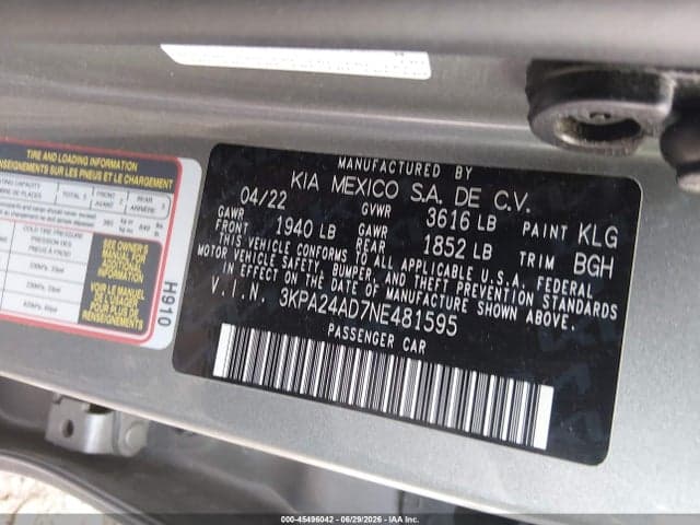 2022 KIA RIO S 9