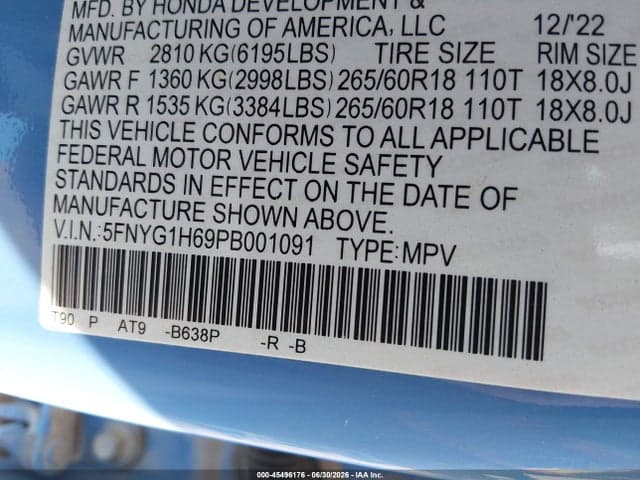 2023 HONDA PILOT AWD TRAILSPORT 9