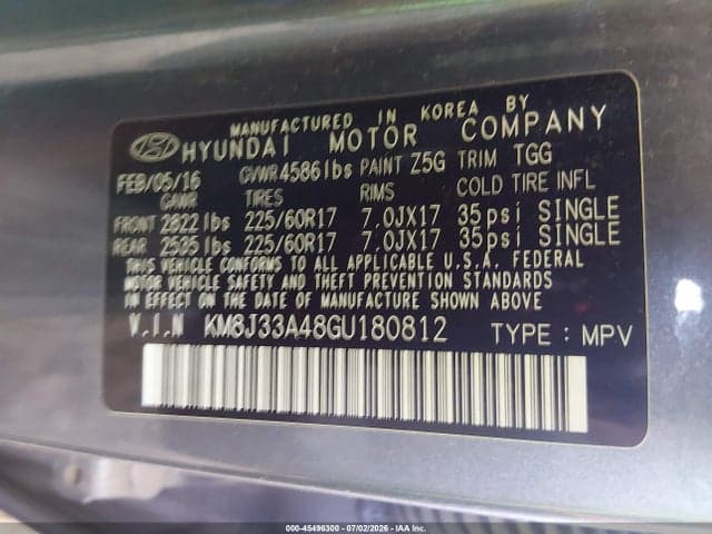 2016 HYUNDAI TUCSON SE 9