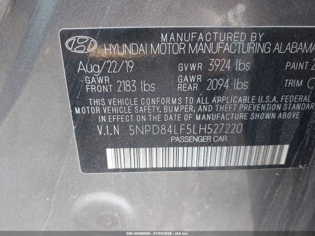 2020 HYUNDAI ELANTRA SEL 9
