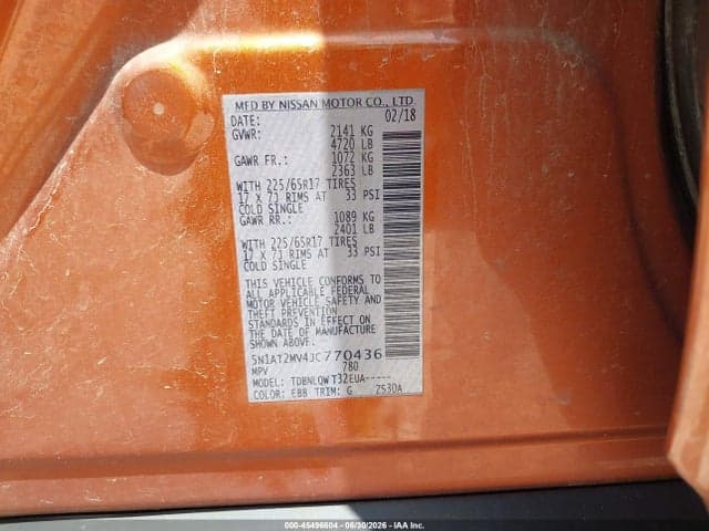 2018 NISSAN ROGUE SV 9
