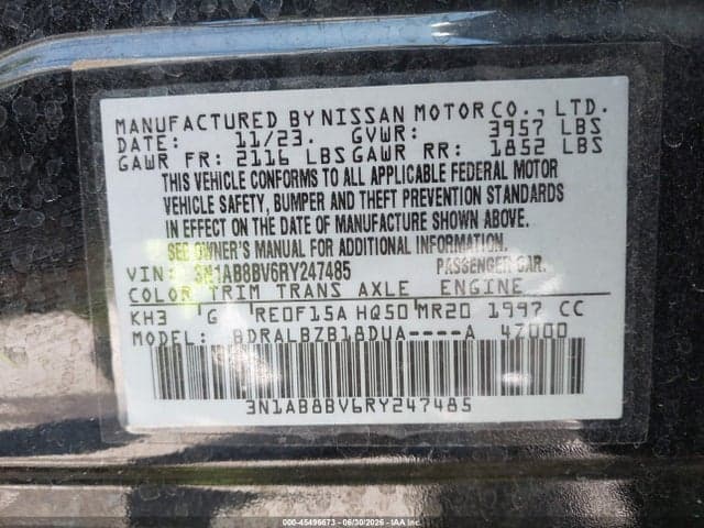 2024 NISSAN SENTRA S XTRONIC CVT 9