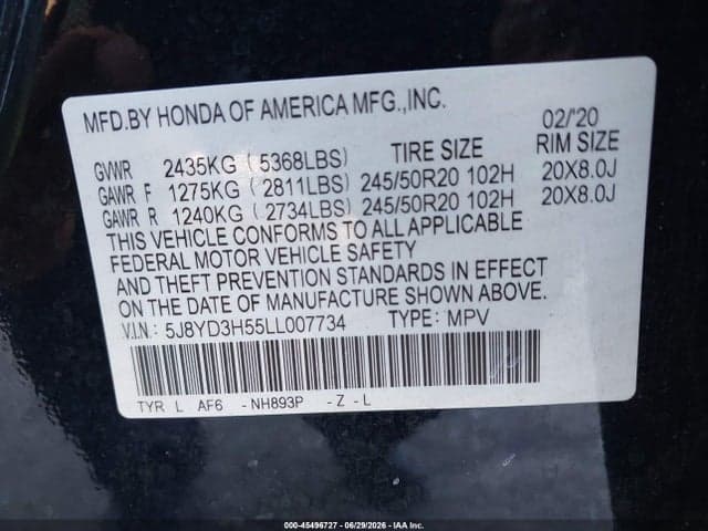 2020 ACURA MDX TECHNOLOGY PACKAGE 9