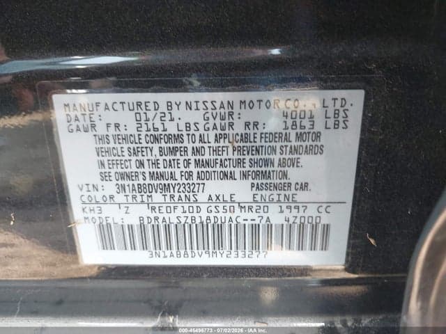 2021 NISSAN SENTRA SR XTRONIC CVT 9