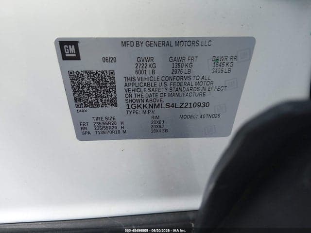2020 GMC ACADIA FWD SLT 9