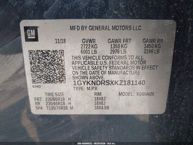 2019 CADILLAC XT5 LUXURY 9
