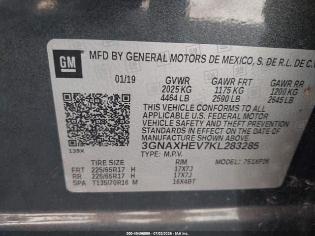 2019 CHEVROLET EQUINOX LS 9