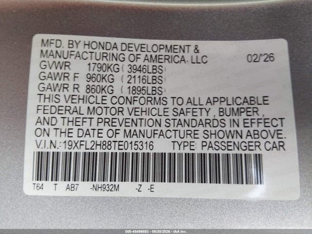 2026 HONDA CIVIC SPORT 9